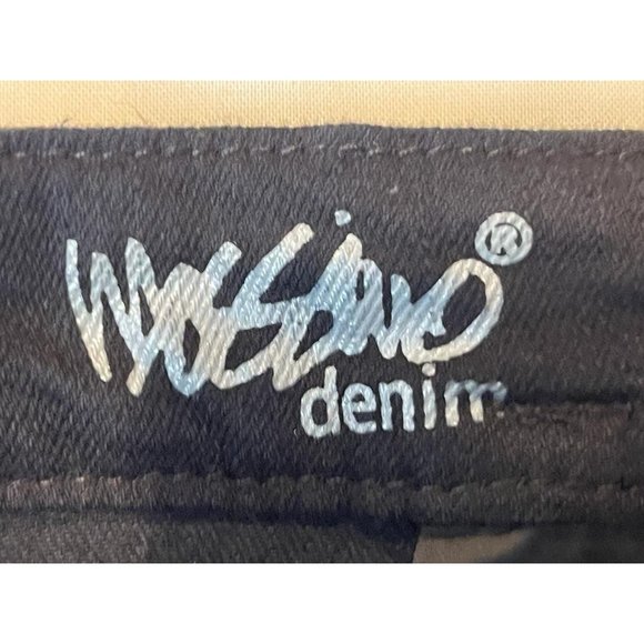 Mossimo Womens Denim Jeans Shorts Roll Cuffed Hem Button Fly Black Size 6/28 - Picture 7 of 10